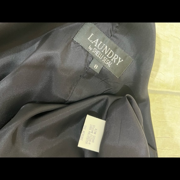 Laundry by Shelli Segal Black Low Draped Back Dress Size 8 - Picture 5 of 5